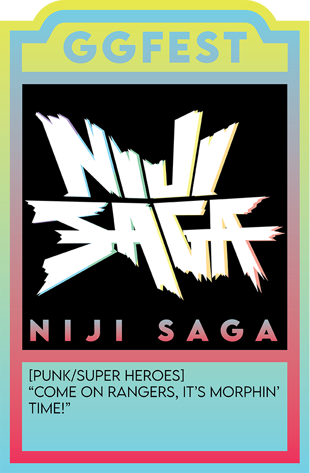 The hyper-melodic power-pop-punk-chiptune hailing from the east coast bringing nostalgia to the forefront with their unique blend of 8-bit video game melodies, anime-inspired guitar riffs, and punk energy. Gamers rise up, death to NIJI SAGA, become a part of their colorful, high-energy live performances.